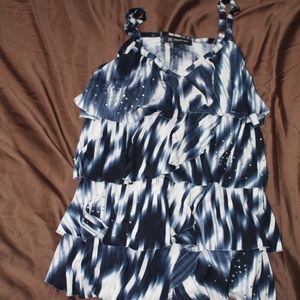 Fun Ruffle Tiered Cami with Adjustable Straps